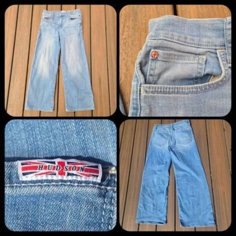 HUDSON Rosalie wide leg cropped Jeans size 27 light wash stretch